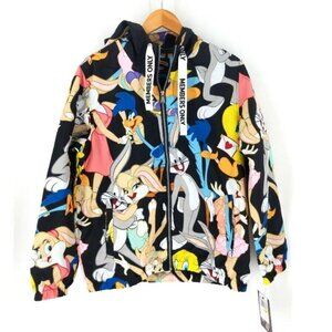 Looney Tunes Members Only Jacket Womens S Hood Full Zip Streetwear‎ Windbreaker